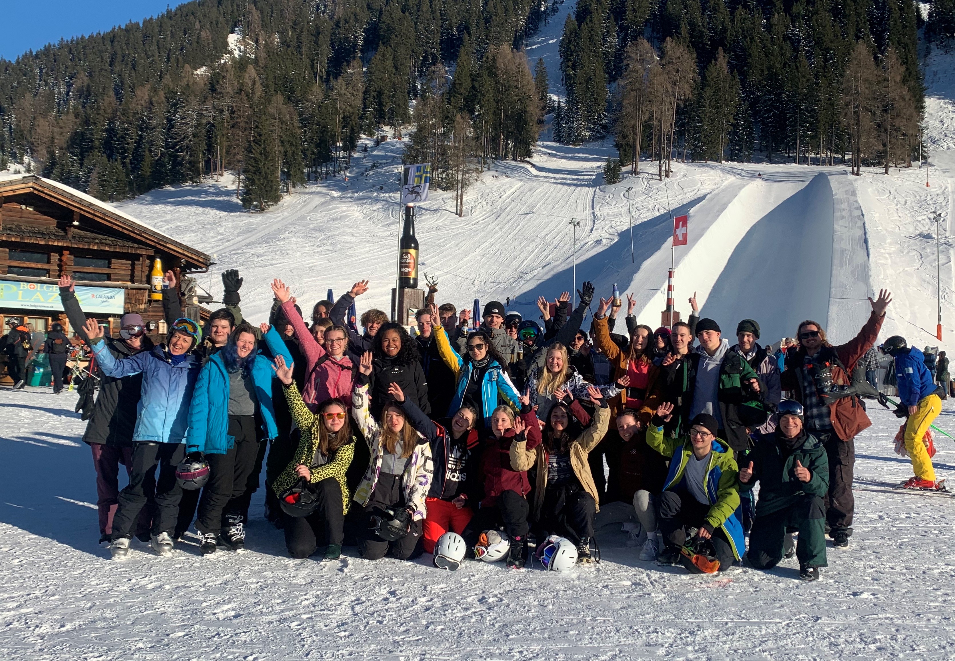 Gute Stimmung im Skilager des BWZ in Davos