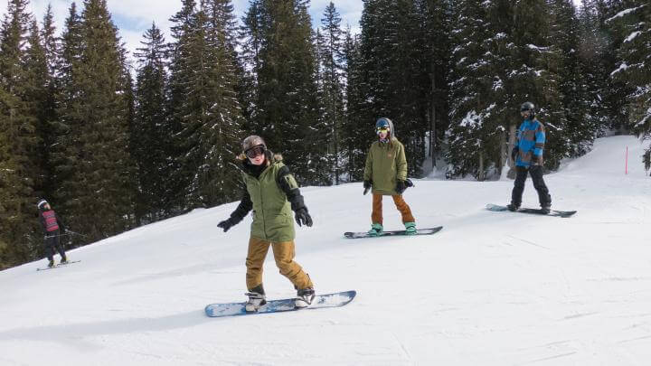 Snowboard in Davos